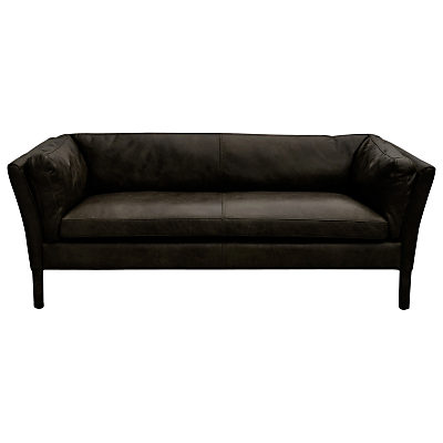 Halo Groucho Medium Aniline Leather Sofa Old Saddle Black Halo Groucho Medium Aniline Leather Sofa Old Saddle Black